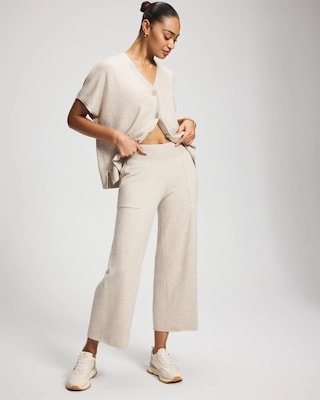 Premier Knit Wide Leg Crop Pants | Soma